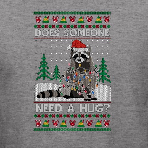 Does Someone Need a Hug? Cute Raccoon Ugly Christmas Shirt2