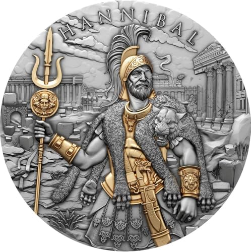 Hannibal Legendary Warriors 2 Oz Moneda Plata 5$ Niue 2025