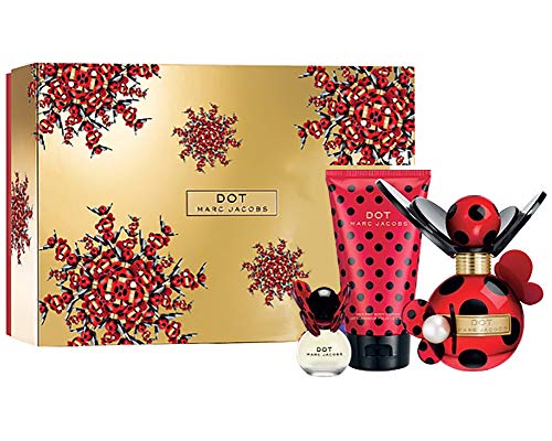 DOT By Marc Jacobs For Women 3 Pc Gift set: Eau de Parfum 100ml-3.4fl.oz Spray + Radiant Body Lotion 150ml-5.1fl.oz. + Eau De Parfum Mini 4 ml New in Gift Box.