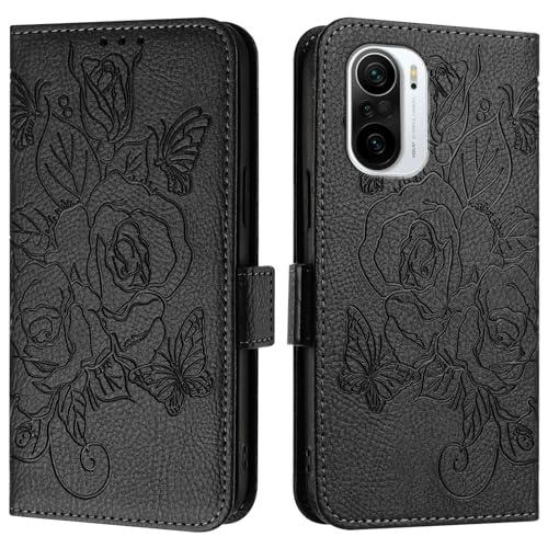 Étui Redmi K40 / K40 Pro housse portefeuille protection antichoc rabat folio noir
