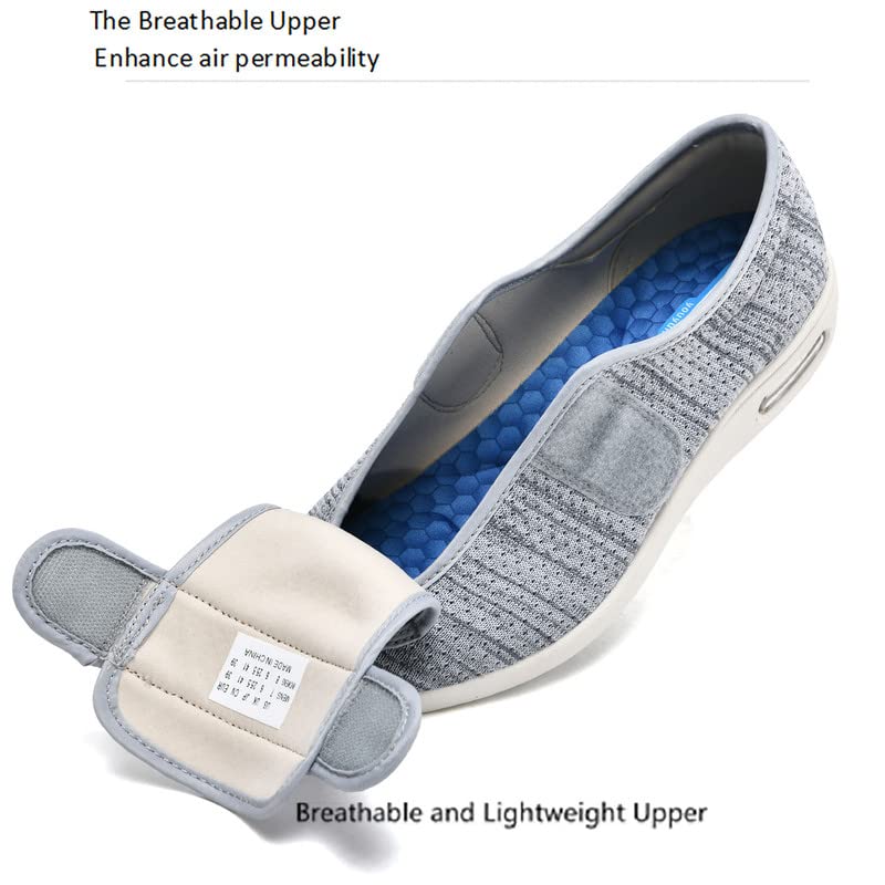 youyun Women's Diabetic Shoes for Women Wide Width Elderly Shoes with Adjustable Closure Breathable Lightweight Swollen Feet Walking Edema Sneakers3