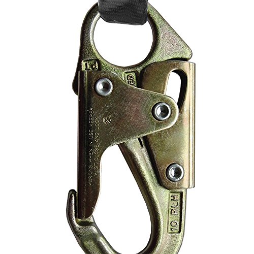 Image of Peakworks Fall Protection Self Retracting Lifeline (SRL) with Webbing, Snap Hook, 18 ft. Length, Green, V845423018