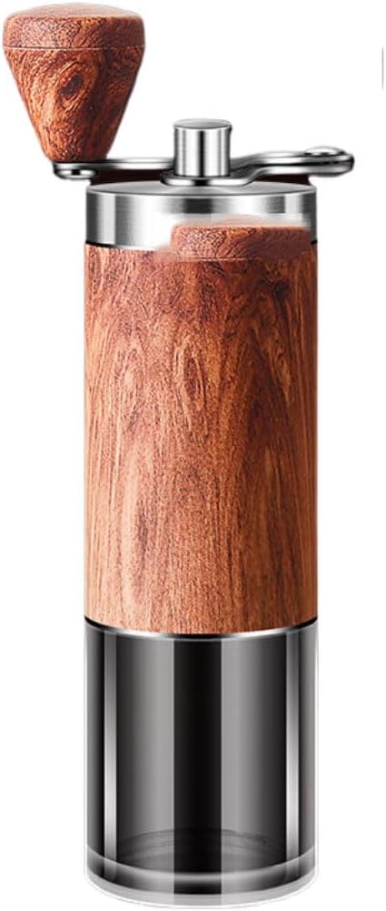 Ecqizer 磨豆机手摇咖啡研磨器家用小型便携手动咖啡豆磨粉器具—【入门级】木纹咖啡机, 9317278912722