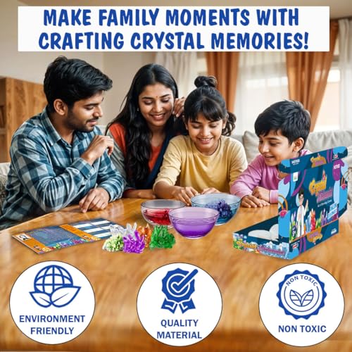 Image of HOTKEI Crystal Growing Science Experiment Kit Games Birthday Gift Toys for Boys Girls Kids Age 8 9 10 12 14 15 Years Old DIY STEM Educational Learning Science Project Kit Box for Kids