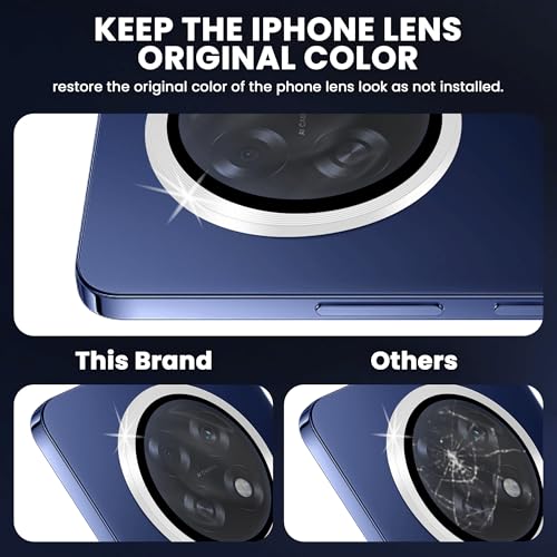 Image of FIRST MART Silver Camera Ring Guard Protector for Oppo F31 Pro Plus | Tempered Glass with Metal Alloy Rings, HD Clear, Scratch Resistant, Case-Friendly | Pack of 1