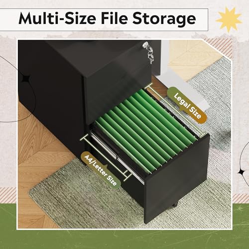 Image of DEVAISE 3 Drawer Mobile File Cabinet, Fully Assembled Metal Filing Cabinet