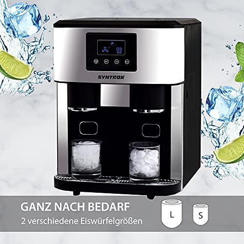 Syntrox Germany IC-150W-LED Helsinki Eiswürfelbereiter Crushed Ice Maker, Eisen – Bild 5