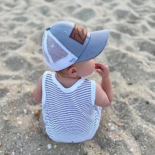 Custom Toddler Baseball Cap Personalized Name Hat Baby Boy Adjustable Trucker Hat Toddler Snapback Hat Dad Son Matching Hats (Style 1) #TOP1