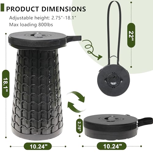 Image of Upgraded XL 18.1 inch Collapsible Stool