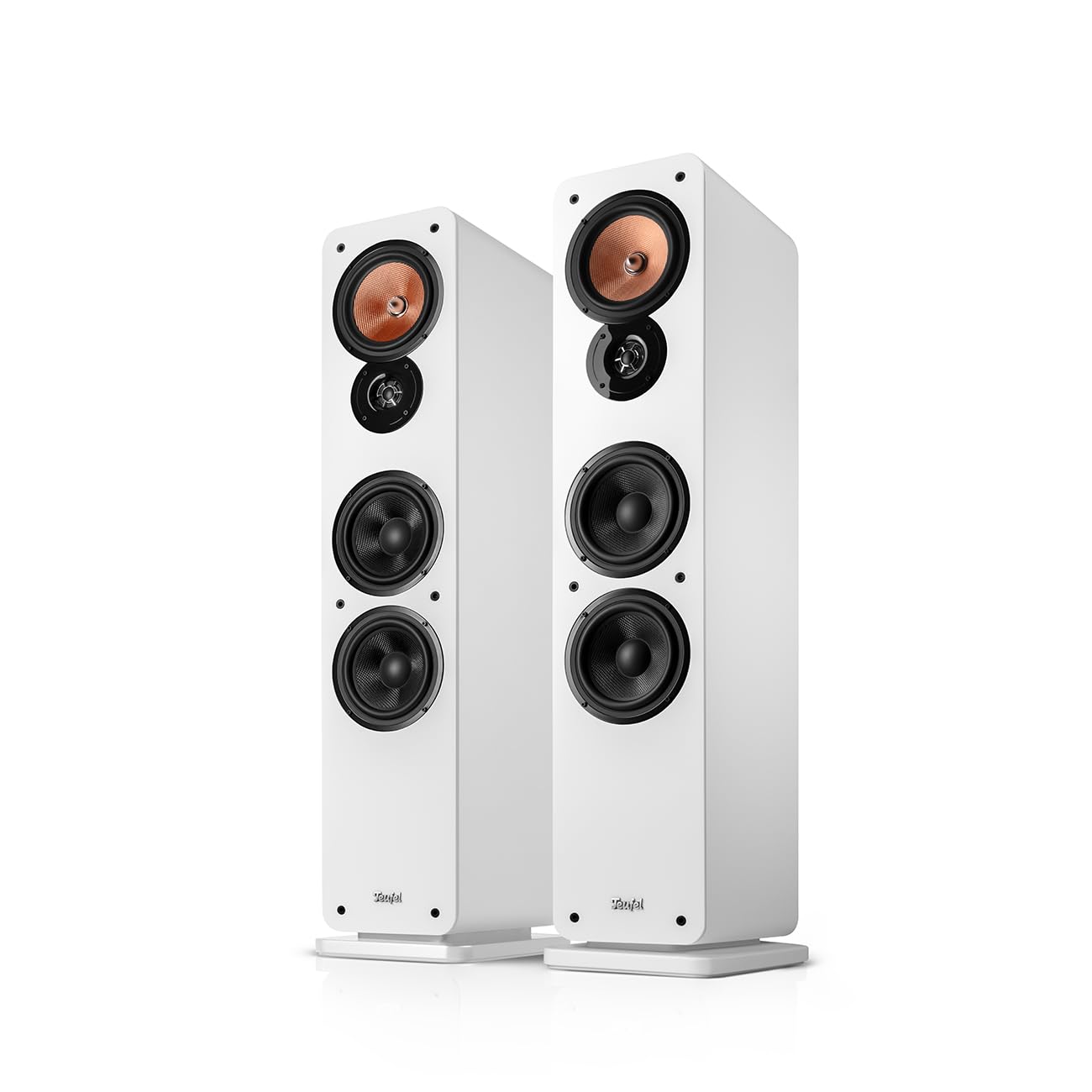 Teufel Ultima 40 Mk4 Enceintes stéréo - Paire d'enceintes colonnes Hi-FI Haut de Gamme, Tweeter Phase Plug, Double Port Bass-Reflex, Haut-Parleur médium en Kevlar tissé - Noir (Blanc)