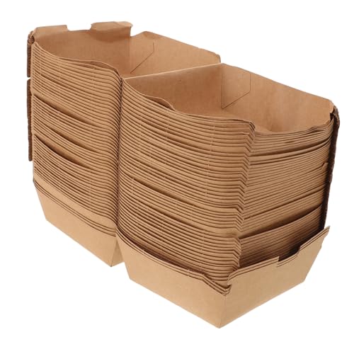STOBAZA Minimalist Design Burger Serving Box 50pcs Paper Burger Cases Oil-resistant Coating
