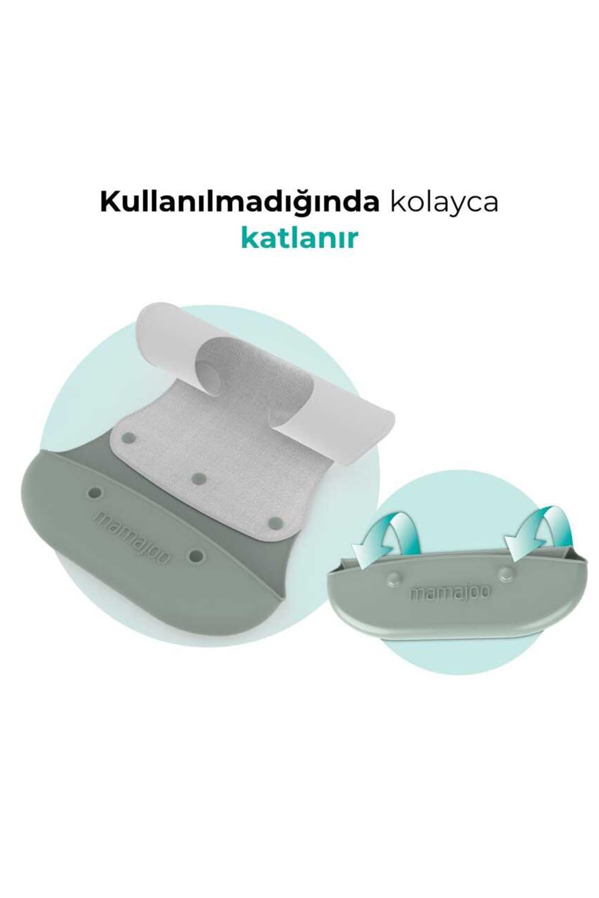 Mamajoo 2-in-1 Katlanır Mama Önlüğü / Powder Green