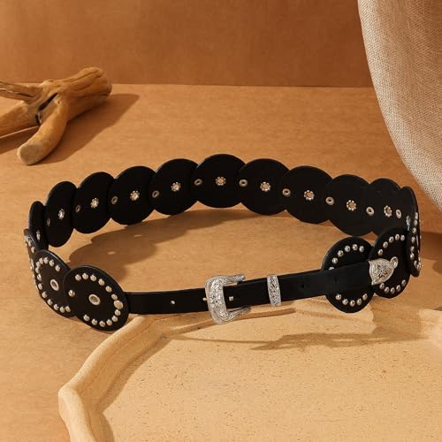 Wide Belt For Women Waist Chain Belly Chain Grommet Waist Western Retro Belt Western Belly For Dress Waistband3