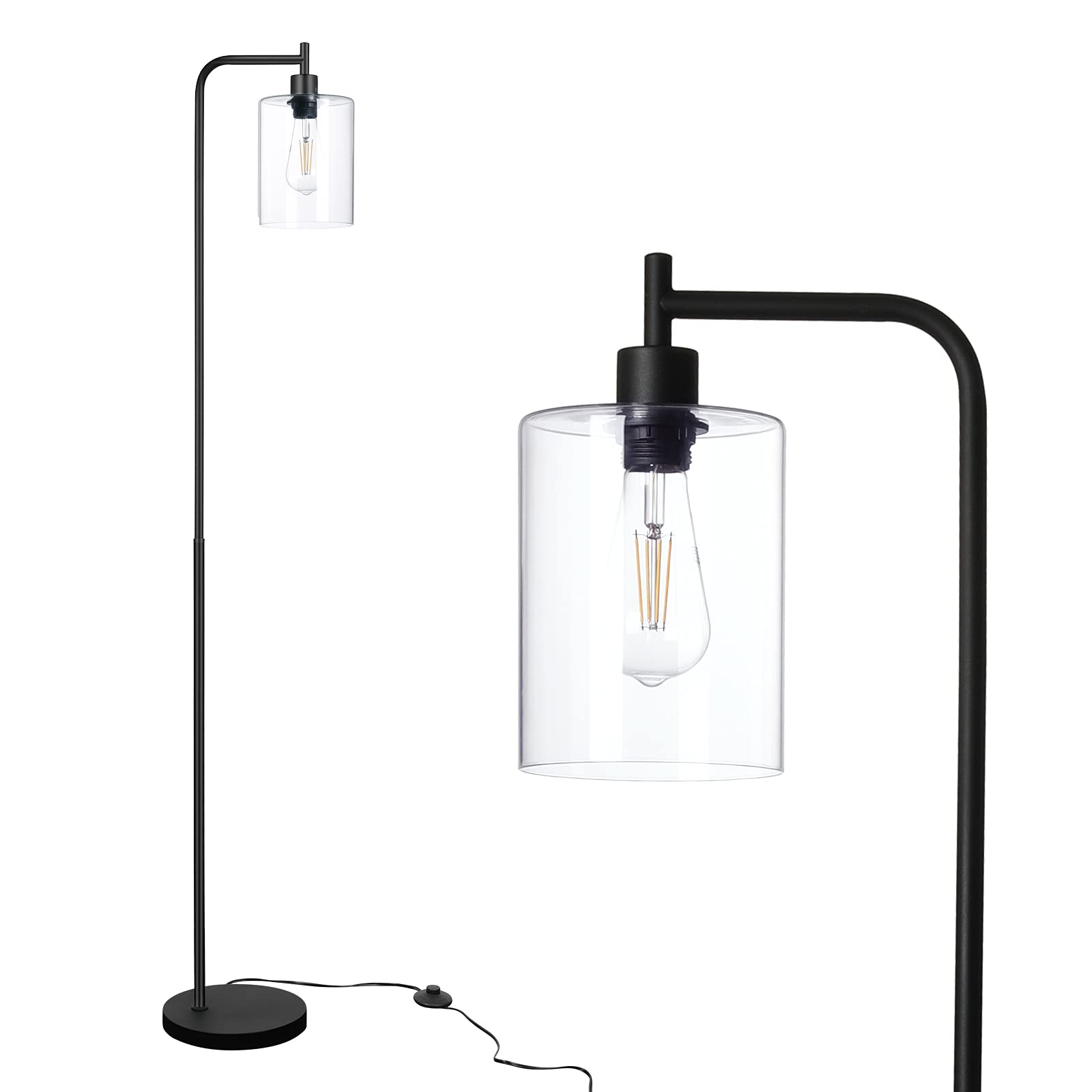 Buy Consciot Industrial LED Floor Lamp, with Hanging Glass Shade, ST64