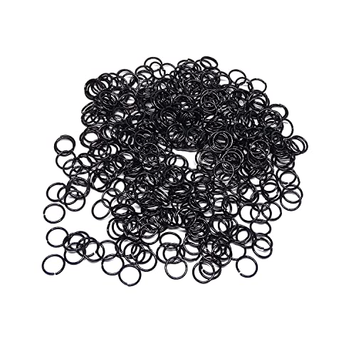 Excellentcrafts Open Jump Rings for Jewellery Making and Other Crafts (100 pcs) (7mm, Black)