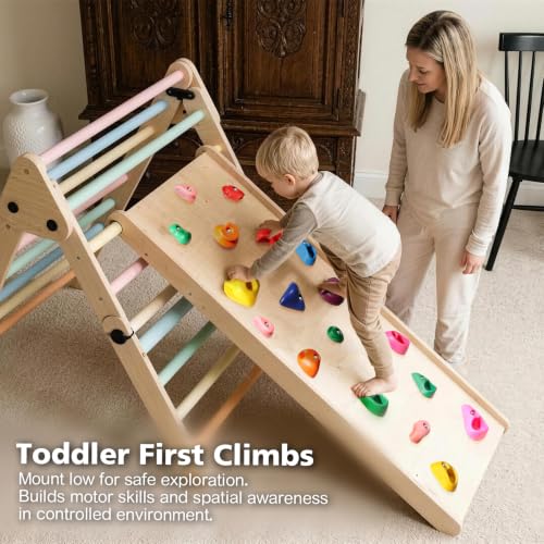 Image of 32Pcs Rock Climbing Holds for Kids, Climbing Wall Grips for Playground