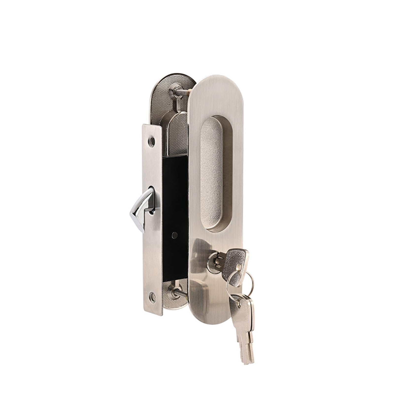 HZBB Keyed Interior Door Reversible Installation Zincs Alloys Construction Secure Privacy for Sliding Door Heavy Type Zincs Alloys Interior