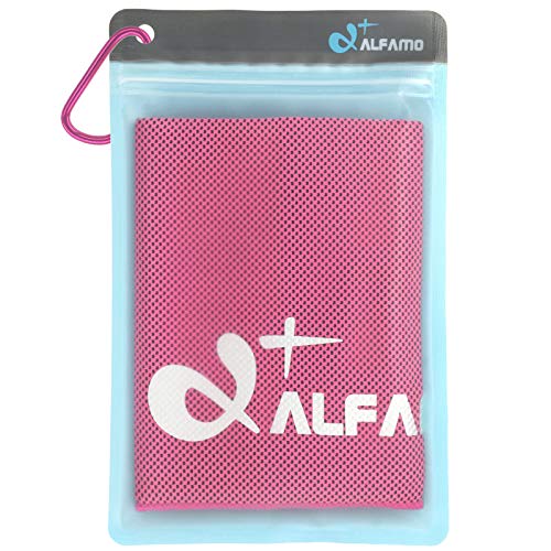 Fuchsia Cooling Towel for Instant Relief - 33" Long Ultra Soft Breathable Mesh