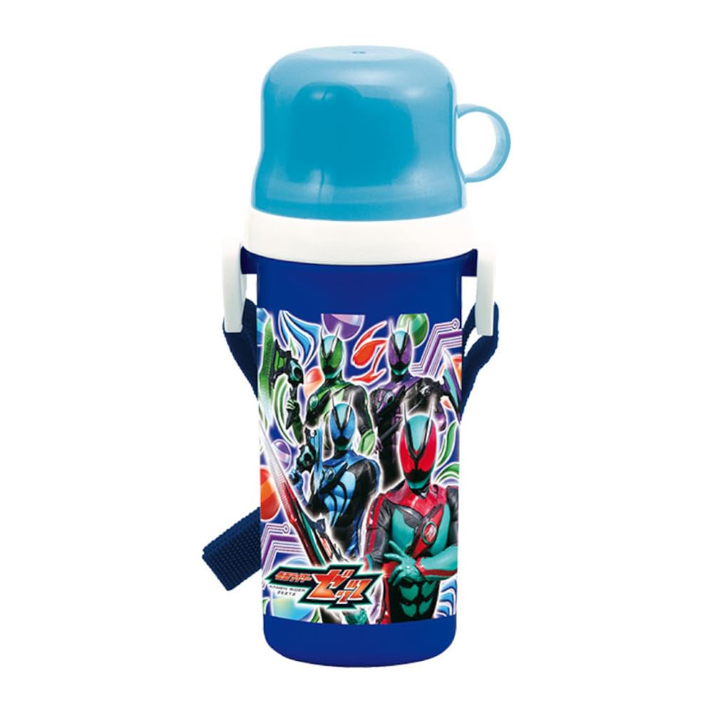 Komori Resin Kamen Rider Zets Direct Drinking Plastic Bottle with Cup, 16.9 fl oz (500 ml)