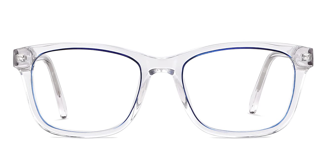 Vincent Chase By Lenskart | Zero Power Blue Cut & Antiglare Computer Eyeglasses | Transparent Rectangle For Men & Women | Medium | VC E13037 (B093C58C9B) Amazon Price History, Amazon Price Tracker