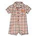 Calvin Klein Baby Boys' Plaid Romper   Red Group