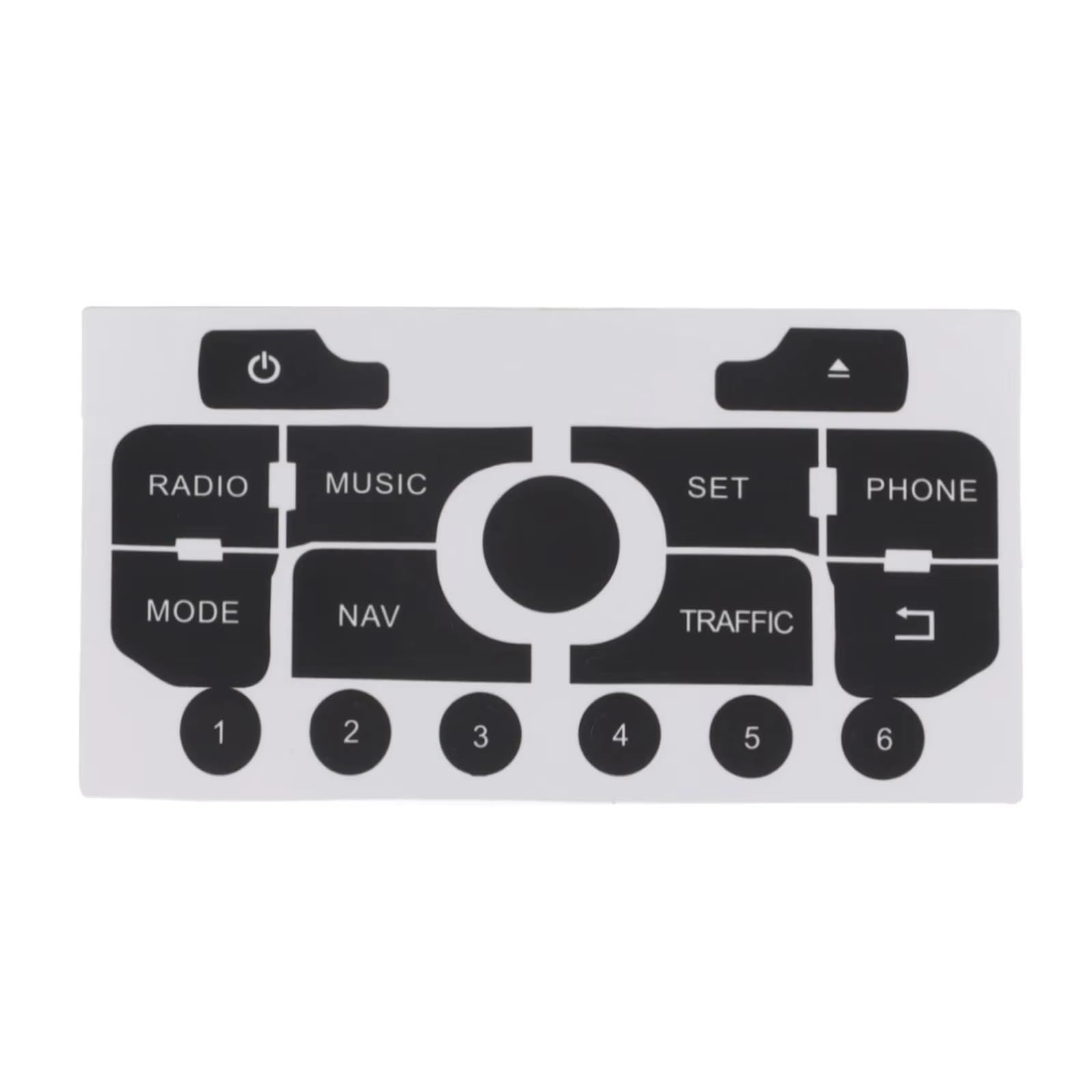 Modification Interior Compatible with Peugeot 308 for 3008 Car Stickers Accessories Car Radio Button Repair Stickers Navagation Buttons Repair Decals