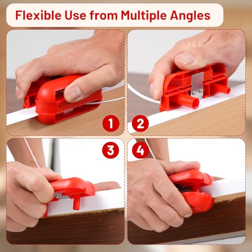 Image of Edge Banding Trimmer, Hand Planer Edge Bander for Burrs Edge Corner Planer Edging Cutter Trimmer Chamfering & Deburring Tool for PVC, Melamine, Laminate & ABS Edges