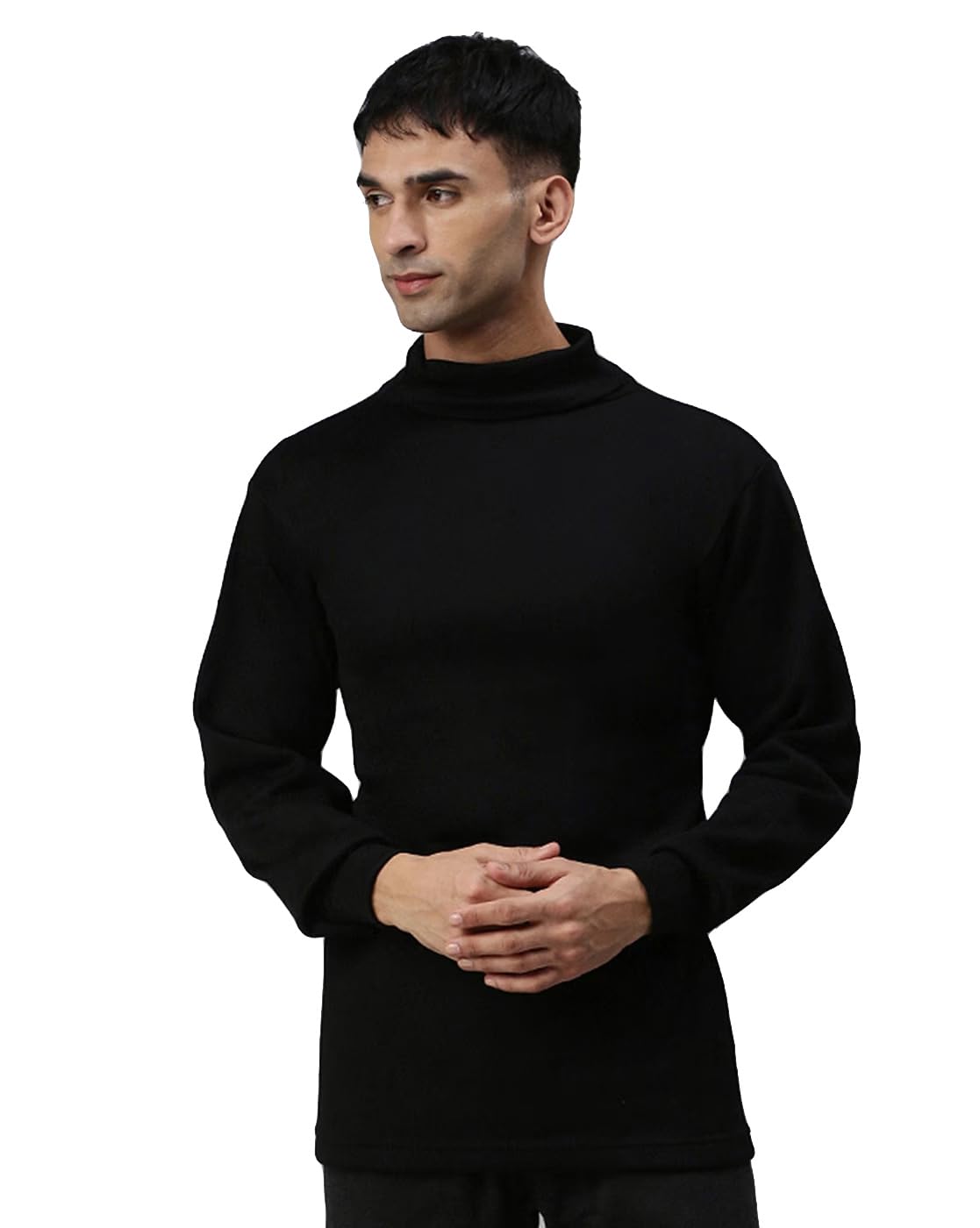 Amul Bodywarmer Mens High Neck Full Sleeves Black Top Upper
