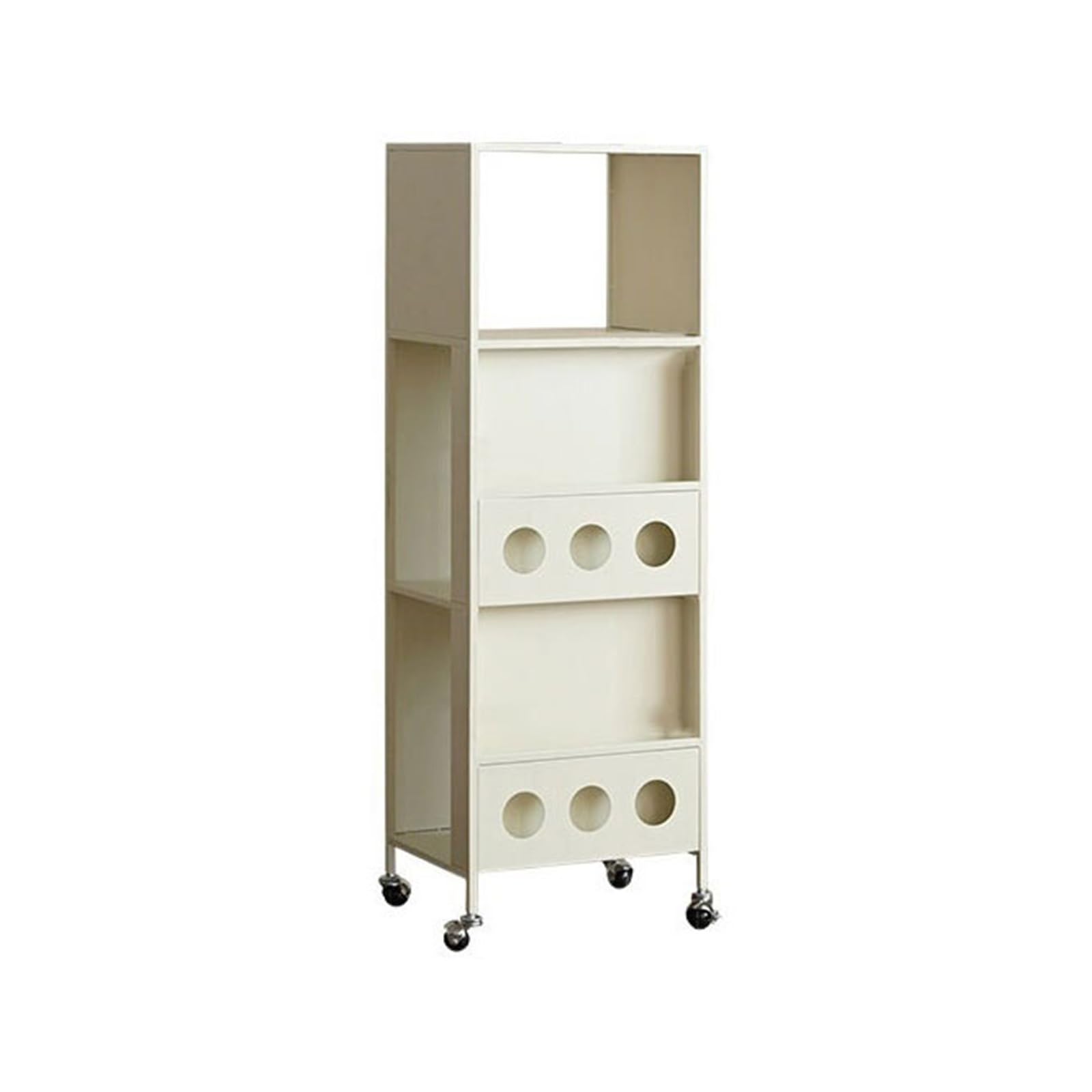 ZYYANSHOP Bookshelf Living Room Free-standing Shelving Unit Movable Iron Bookshelf Storage Stand