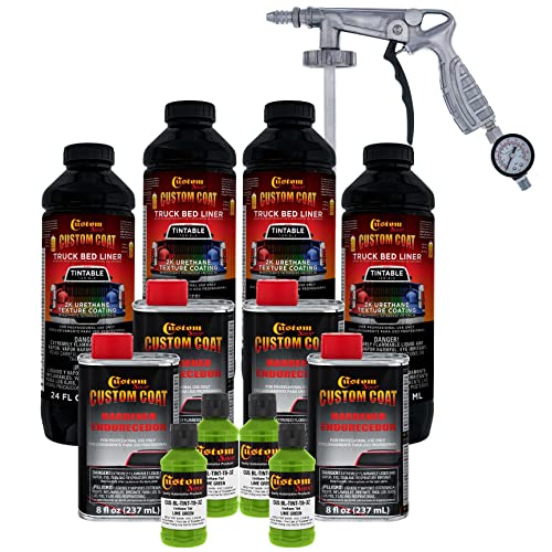 Image of Custom Coat Lime Green 1 Gallon Urethane Spray-On Truck Bed Liner Kit