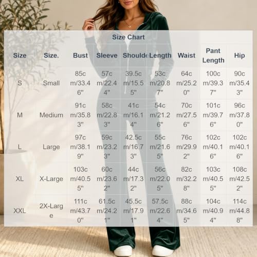 Velour Tracksuit Womens Zip Up Hoodies Flare Leg Pants Y2K Velour Sets - image 4