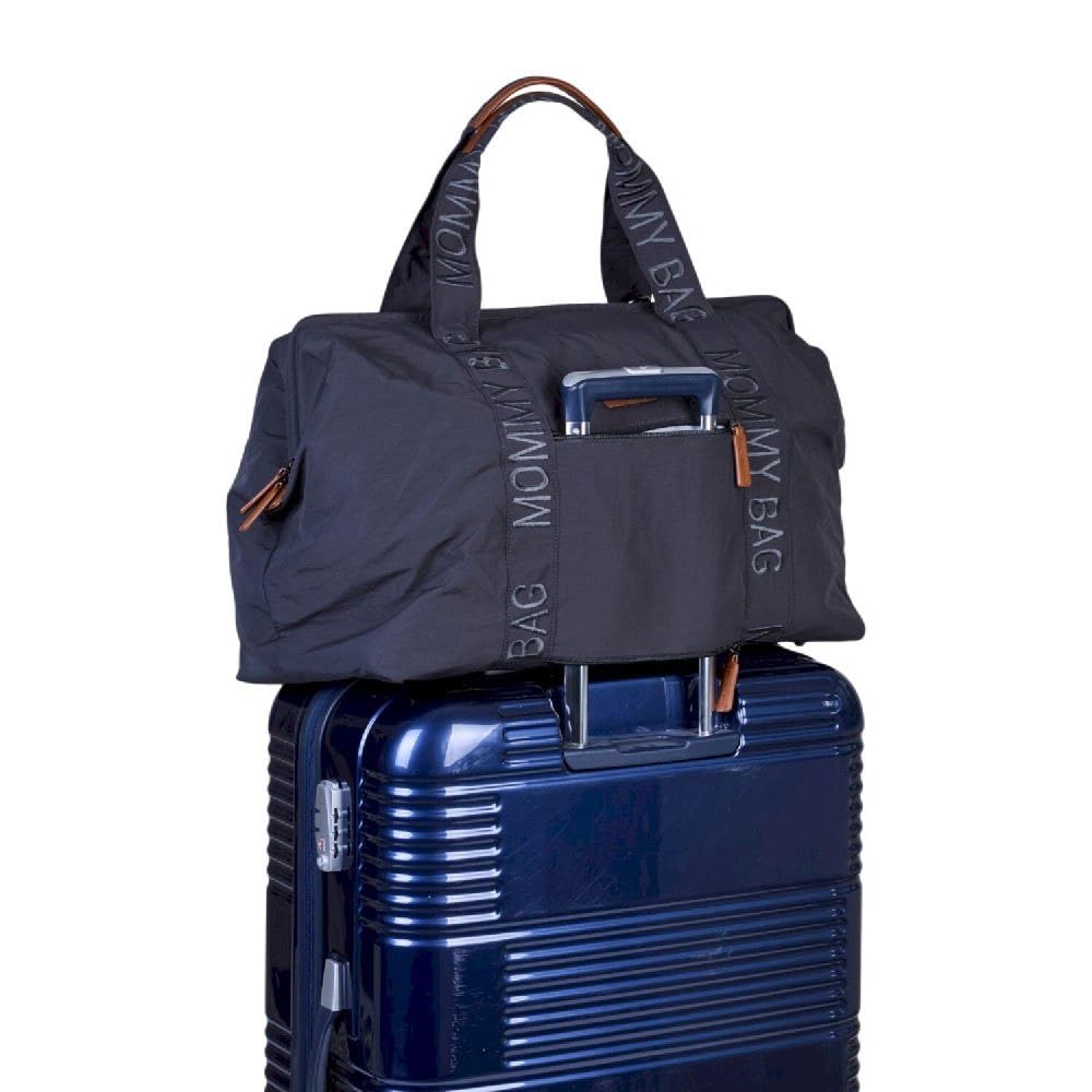 CHILDHOME, Mommy Bag, Wickeltasche, Mutterschaft, Reisetasche, Großes Fassungsvermögen-Wickelunterlage, Verstellbarer Schulterriemen, Unterteilung, Isoliertasche, Kofferdurchführung, Urban Anthrazit