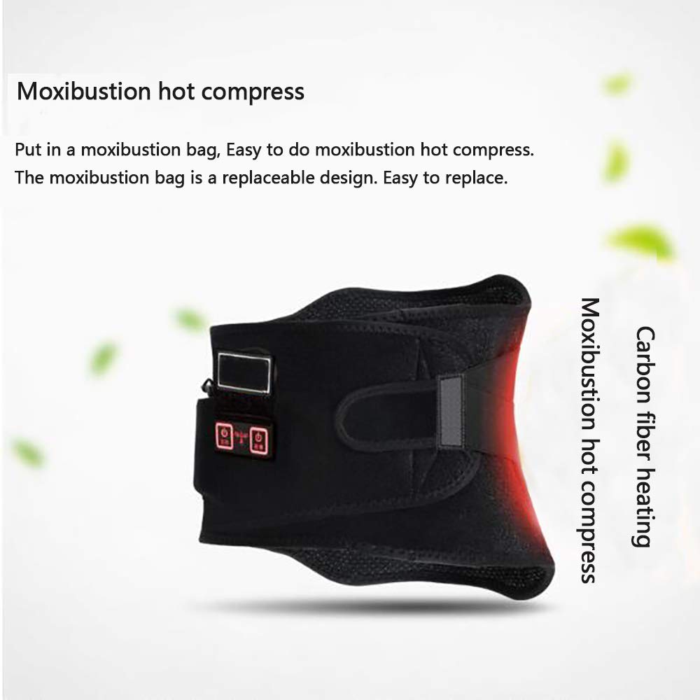 Faja Lumbar Fitness, Cinturón de descompresión Espalda de Espalda Dolor de Espalda Masaje de la Parte Inferior del Soporte Lumbar, Cinturón de Cintura con calefacción eléctrica