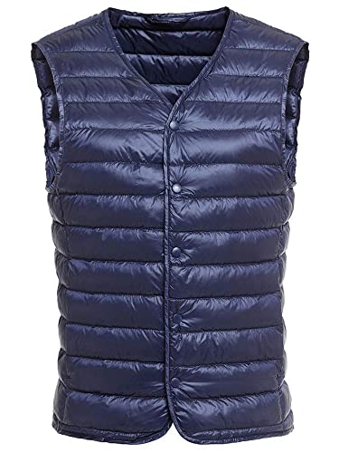 CLAZOLIY ノーカラー インナーダウンベスト メンズ ウルトラライト ベスト CL111 の商品画像 1