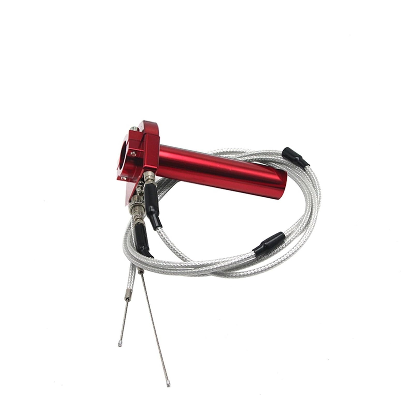 Troioium B-01 22Mm Cnc Aluminum Motorcycle Throttle Quick Twister Grips +2 Pcs Throttle Cable Accelerator Moped Scooter Racing(B-01)