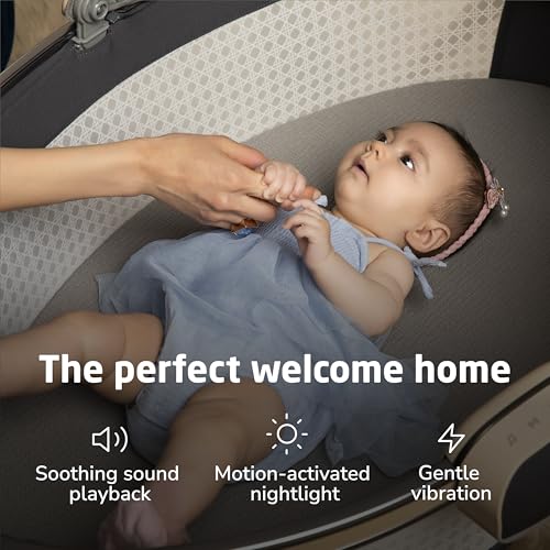 Maxi-Cosi Sibia Bassinet, CryAssist AI Cry Translation, Cozy Mattress Pad, Machine-Washable Cover, Built-in Bluetooth Speaker, Onyx Heritage, Smart Bassinet for Baby - image 4
