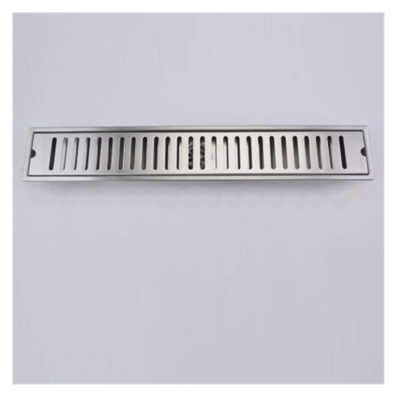 Linear Shower Drain Easy Installation Rectangular Shower Floor Drain Large Drainage Capacity for Bathrooms(40CM)