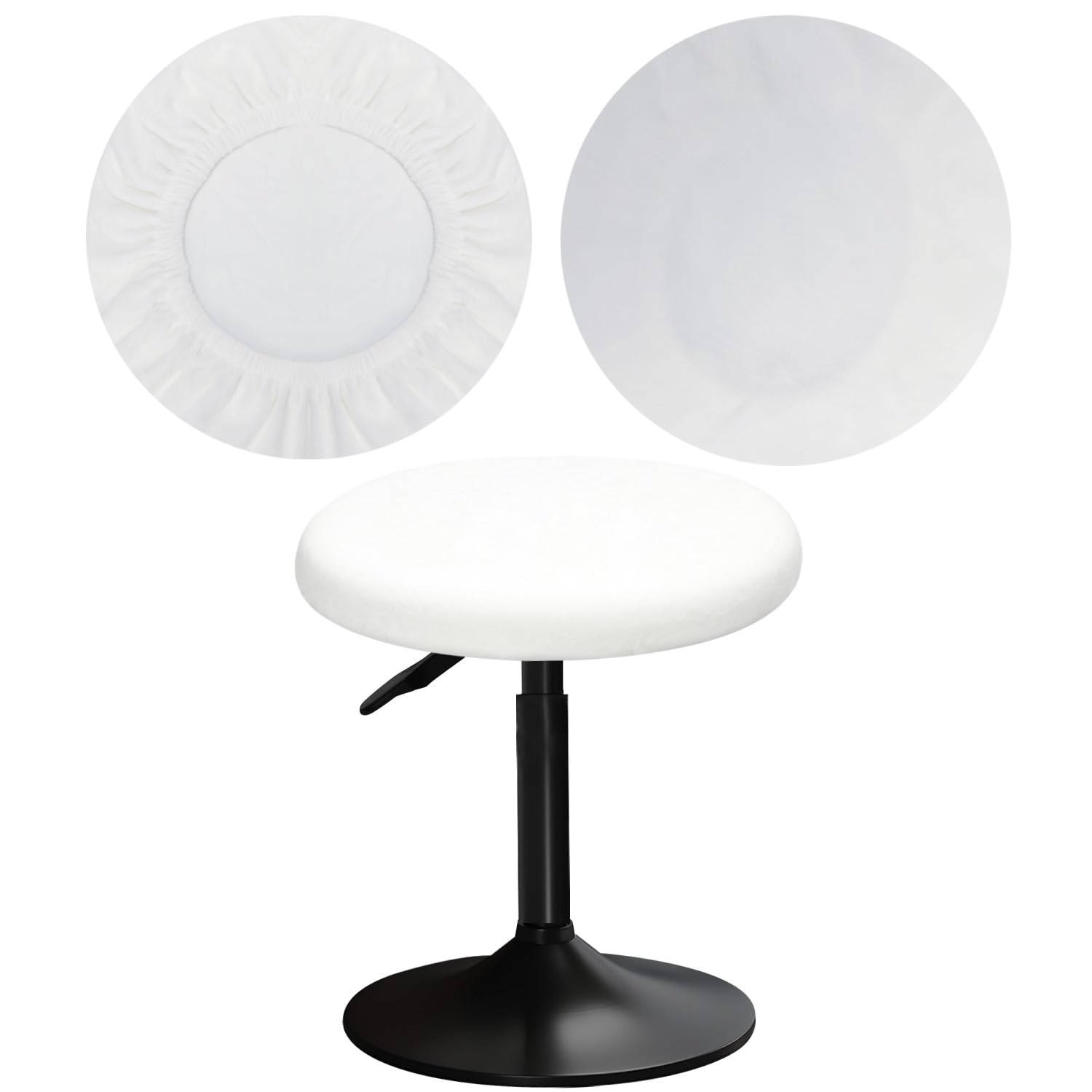 YINGAYOU Round Velvet Stool Cover 12-16"/30-40cm Bar Stool Cover Very Soft Elastic and Easy to Install Wrinkle Resistant