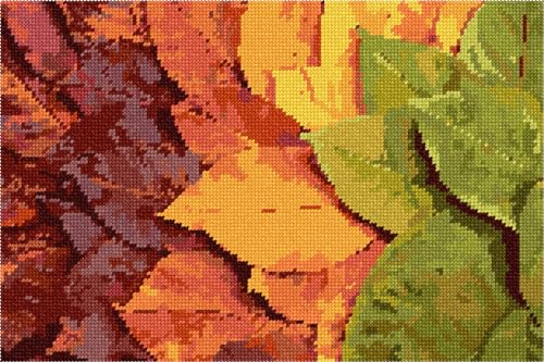 Pepita Needlepoint kit: Ombre Leaves, 12