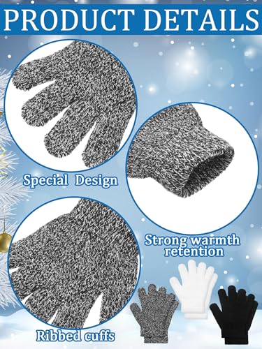 Image of EBOOT 3 Pairs Winter Kids Gloves Warm