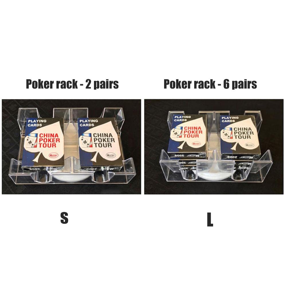 Bandeja giratoria para cartas de 2 barajas/6 barajas, práctico soporte para cartas ideal para organizar juegos de cartas