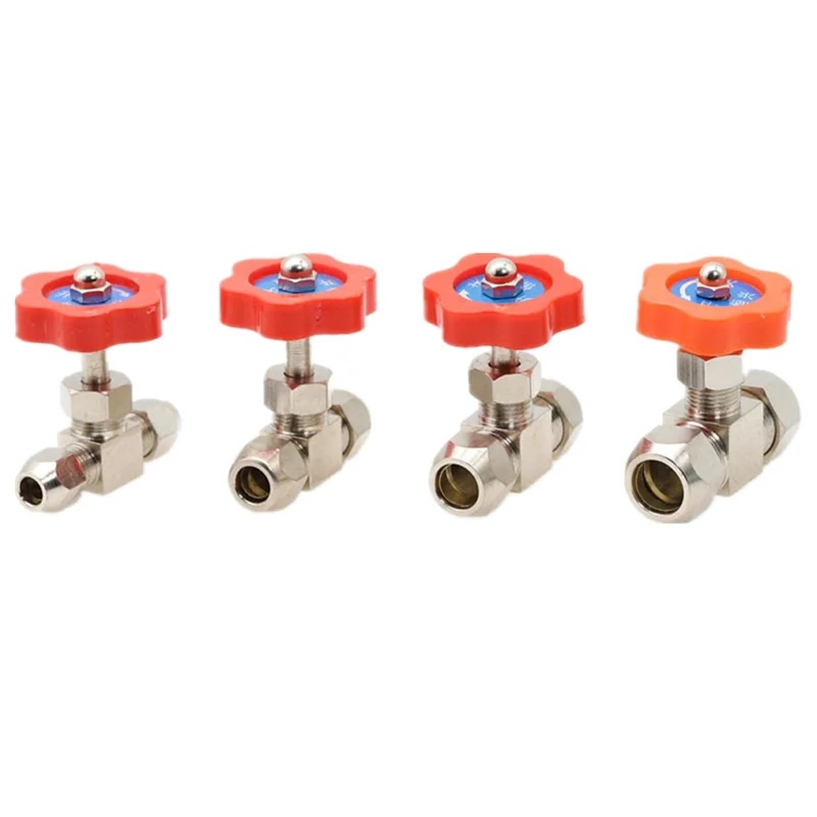 Vanne 12mm de type aiguille orange pour tuyau d'arrosage de jardin et de serre