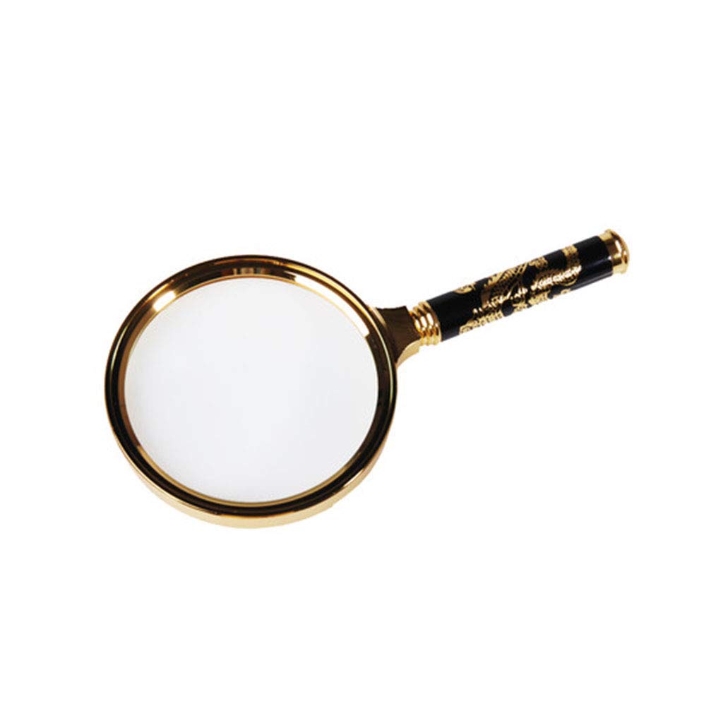 asdchZen Handheld Magnifying Glass,Metal Handle,High-Definition Glass Lens,Ideal For Hobbies And Crafts Keep It In Mind
