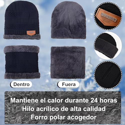 La Mejor Selección de Set de bufanda, gorro y guantes para Hombre favoritos de las personas. 11 Imagen adicional