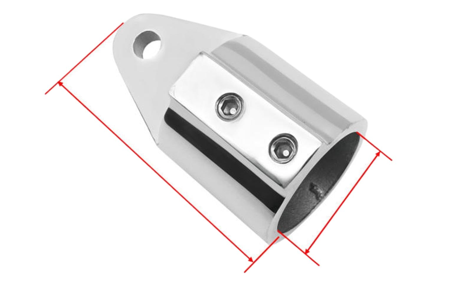 Aqhkgzmbe 25Mm Eye End Marine Boat Bimini Deck Hinge Mount Fitting 22Mm 25Mm 316 Stainless Steel(25Mm Eye End)