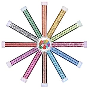 LISOPO 12PCS Glitzer Glitzerpulver Glitzerstreuer Glitter zum Basteln, Karten herstellen,Festival Dekoration, Dekorieren…