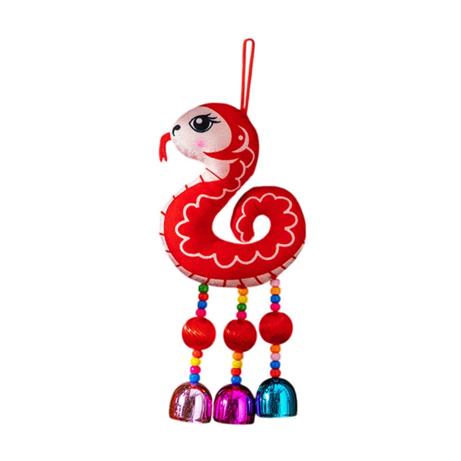 PIXZCSA 2025 Chinese New Year Decoration Year Of Snake Bell Pendant Spring Festival Ornament Lucky Charm Festive Cheer Lunar Spring Festival Hanging Pendant