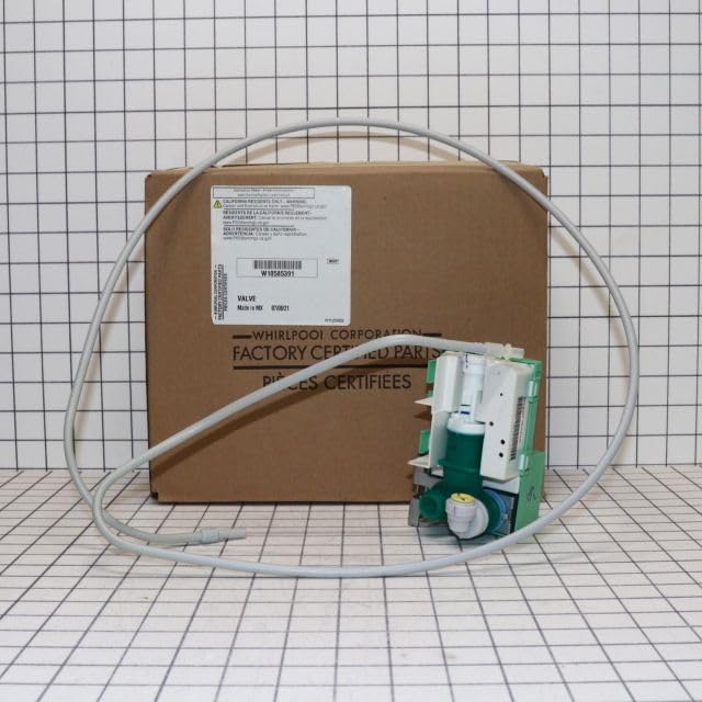 Válvula de entrada de agua para máquina de hielo W10585391 miniatura 1