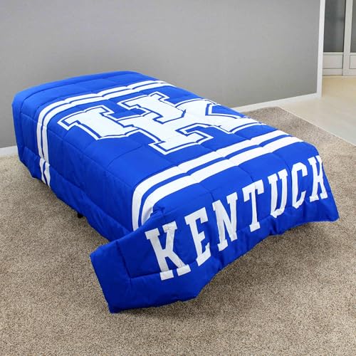 Image of College Covers Everything Comfy Kentucky Wildcats Reversible Big Logo Soft and Colorful Comforter, Queen