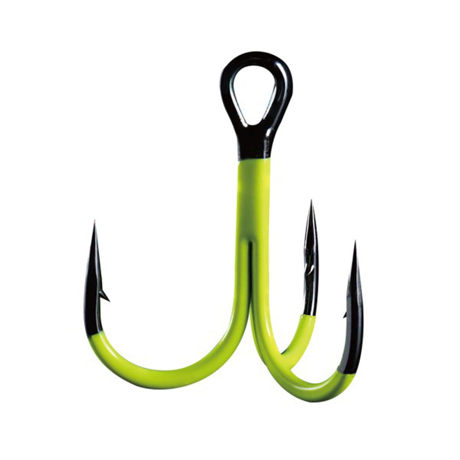 BKK Spear 21 UVC Treble Hooks UVC Yellow Coated Fishing Hook (2/0)